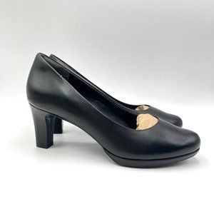 Rockport Size 8 Total Motion Classic Black Nappa Leather Leah Pumps‎ Heels Shoes